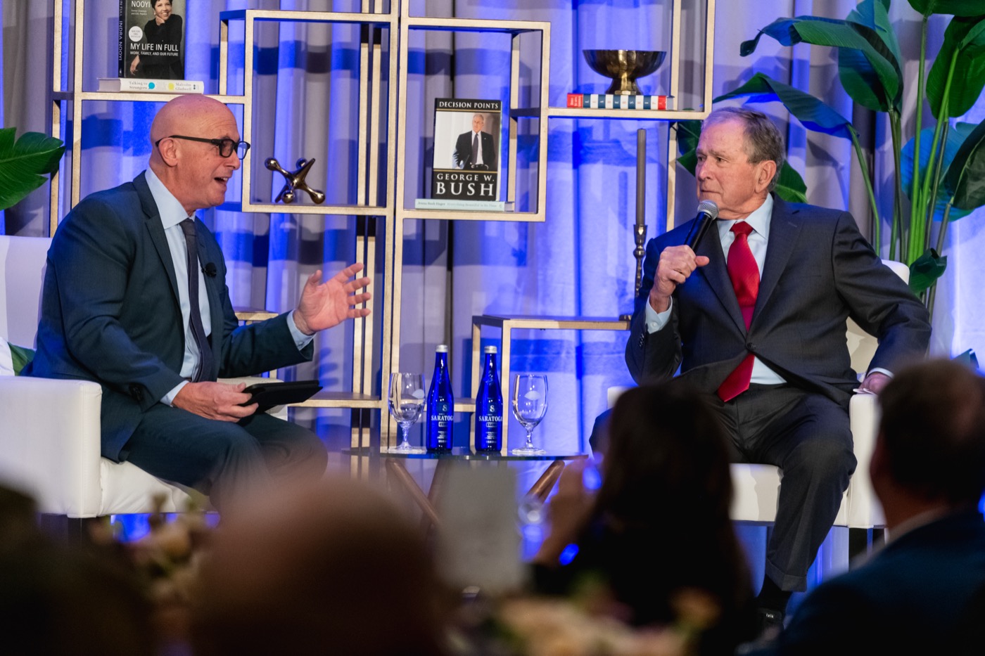 Mark Jeffries interviewing President George W. Bush