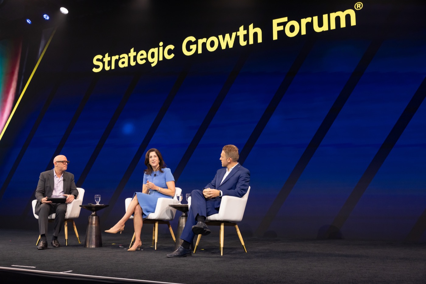 Mark Jeffries moderating a panel at the Strategic Growth Forum